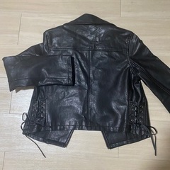【新品】ショート丈サイドレースアップ/ライダース/Sの画像