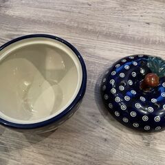 ポーリッシュポタリーのリンゴポットです。取りに来てくださる方に差し上げます。の画像