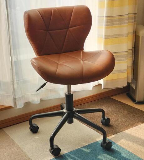 【お譲り先決まりました】ヤマソロ デスクチェア PUレザー 42-458 キャメル