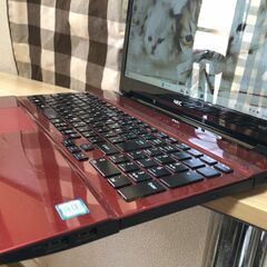 💗ＮＥＣ・Ａ品・超高速i7第7・お洒落レッド・爆速新品SSD256GB！Webｶﾒﾗ内蔵・Win11・Office2021付/15.6ｲﾝﾁ/メモリ8GB/無線/DVD・CD再生ｿﾌﾄ付　No.2407020の画像