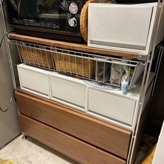 【決まりました】無印　食器棚　スチールユニットシェルフの画像