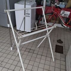 小型　コンパクト　ハンガーラック　物干し竿　ハンガー　ラックの画像