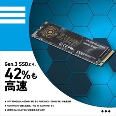 【新品・未開封】CSSD-M2L1KSFT4KG | CFD SFT4000G シリーズ PS5®やPCのアップグレード向け Read最大4400MB/s M.2-2280 NVMe接続 極薄ヒートシンク付き SSD 1TB CSSD-M2L1KSFT4KGの画像