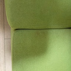 3人掛ソファー　オットマン付　グリーンの画像