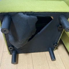 3人掛ソファー　オットマン付　グリーンの画像