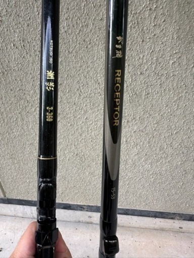 磯竿2本セット　がま磯と潮影