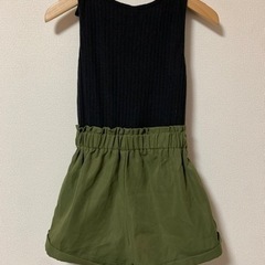 ⬜︎【SHEIN】カシュクール風　ノースリ　オールインワン　9Yの画像