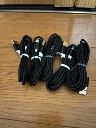 【新品未使用品】急速充電\u0026データ通信対応 USB Type-Cケーブル 1.5m 5本セット　スマホ充電ケーブル