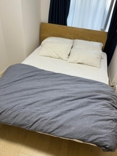 【取りに来れる方】無印　ダブルベッド