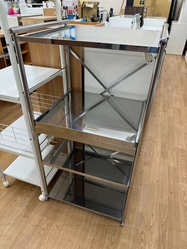 ★ジモティ割あり★  ステンレスラック シルバー H116×W60×D52 クリーニング済み KJ5668