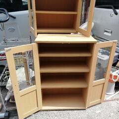 取引中棚 収納 ３個 スチールラックプラ ケース 木目調 収納の画像