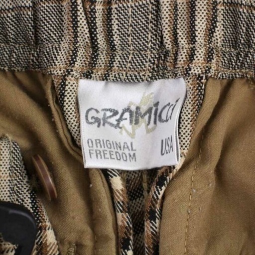GRAMICCI×EDIFICE417別注フランネルブラウンチェックスラックス