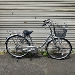 自転車 シルバー ママチャリ 
24インチ