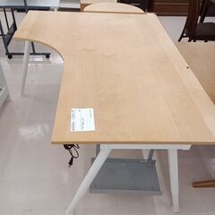 ★ジモティ割あり★  ライティングデスク ライトブラウン×ホワイト W160.3×D120×H76～ クリーニング済み TC3949