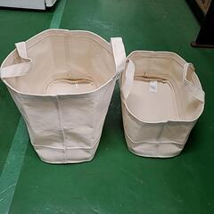 63.無印良品持ち手付き帆布バスケットセット