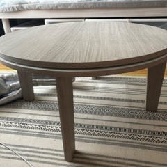 ★譲り先決定★70cm 円形こたつ 白 おしゃれの画像