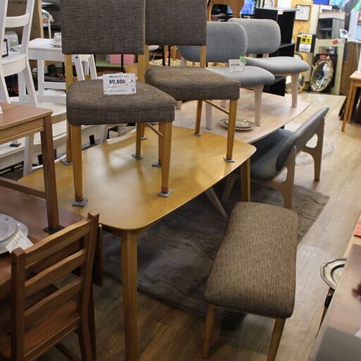 【川崎市宮前区リサイクルオフ】家具の大丸　ダイニングテーブル　ベンチセット