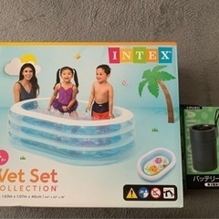家庭用室外プール&バッテリーポンプ付き