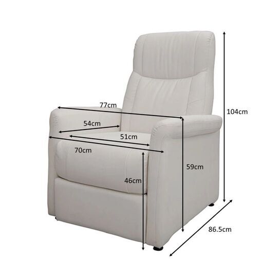 【10000円（定価23980円）】手動リクライニングチェア（ご自宅用　ネイルサロンやアイサロンなどに）