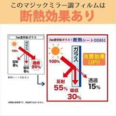 住宅窓用フィルム 網入りガラス 複層ガラスにも貼れる 外貼り断熱ミラーフィルム 92cm×200cm 【酷暑対策に】の画像