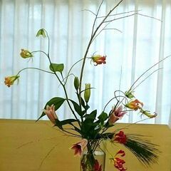 終了しました、ありがとうございました。７/29 募集締切です。　花瓶持参の方は受講料割引き！　いけばな教室「わ」@大塚公園（８/3ワークショップ）の画像