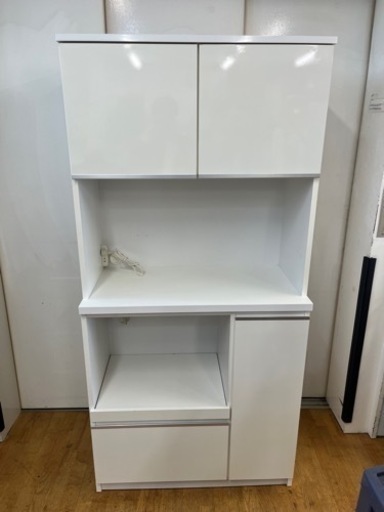 値下げしました。N689★浅川木工製★レンジボード★食器棚★幅885mm