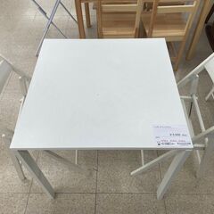 ★ジモティ割あり★  2人掛けダイニングセット 白 H74×D7...