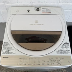 【譲渡先決定】東芝 TOSHIBA  全自動洗濯機 6kg 白色...
