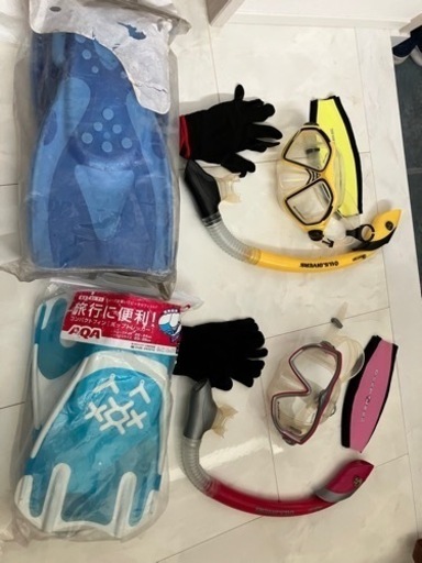 シュノーケルセット(フィン付) 2つ