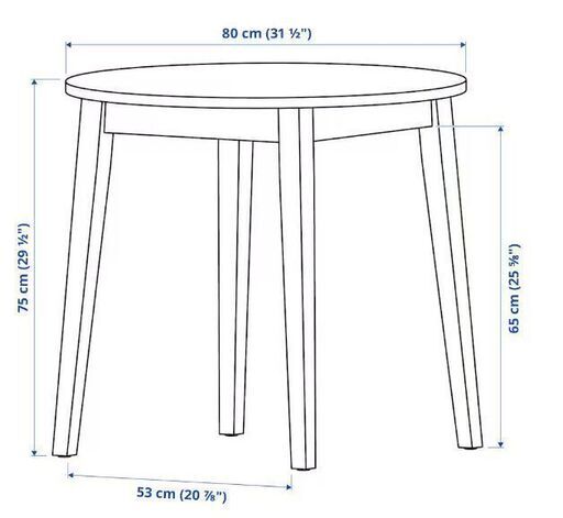 現金でもOK】IKEA ナッカンネース 丸テーブル アカシア (MOMO