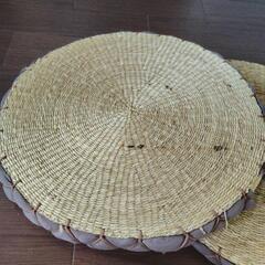 涼しい自然素材 い草クッション二枚の画像