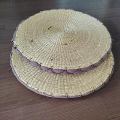 涼しい自然素材 い草クッション二枚の画像