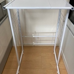  山善 YAMAZEN ゴミ箱上ラック　幅40-55×奥行45.5×高さ85cmの画像
