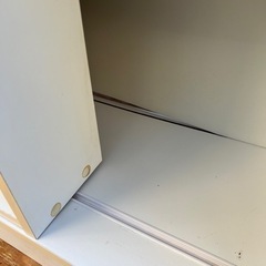 スライド式収納棚/ホワイトの画像
