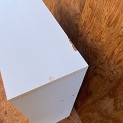 スライド式収納棚/ホワイトの画像