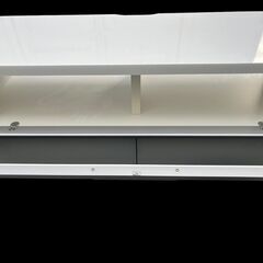 【REGASTOCK 川崎店】 ローボード テレビボード エナメル ホワイト モダン ゆっくり閉まる ソフトクローザー機能付き 40×114×50の画像