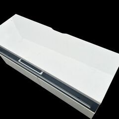 【REGASTOCK 川崎店】 ローボード テレビボード エナメル ホワイト モダン ゆっくり閉まる ソフトクローザー機能付き 40×114×50の画像