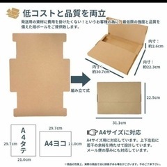 ネコポス A4サイズ 梱包用箱 組み立て 50枚