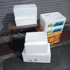 発泡スチロール箱 7個まとめて キャンプ 工作に