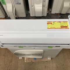 K05457　中古エアコン 東芝 2020年製 主に6畳用 冷房能力 2.2KW / 暖房能力 2.2KW