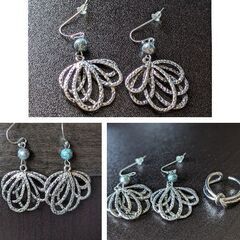 フラワーシャワーピアス（新品）シルバー/おすすめの画像