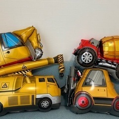巨大風船　　はたらく車　ショベルカー　ミキサー車　クレーン車　フ...