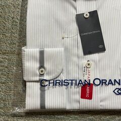 【未開封】CHRISTIAN ORANIのワイシャツ 首回り39cm 播州織 ワイドカラー すっきりシルエット 抗菌・消臭 静電気プロテクト 形態安定 M39-80の画像
