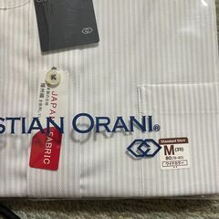 【未開封】CHRISTIAN ORANIのワイシャツ 首回り39cm 播州織 ワイドカラー すっきりシルエット 抗菌・消臭 静電気プロテクト 形態安定 M39-80の画像