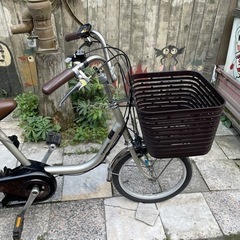 【4539】三輪電動アシスト　パナソニック　バッテリー・充電器無　普通自転車として乗れます　55,600円（防犯・税込）の画像