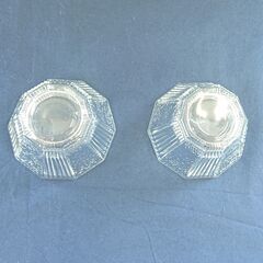 【中古品】【長期保管品】 ガラス小皿　H　２客の画像