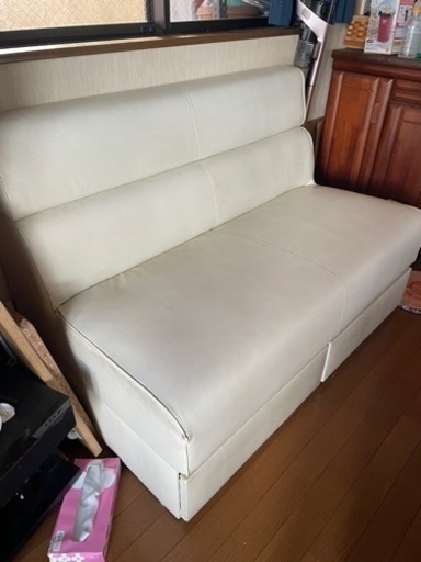 収納付き2人掛けソファー　クリーニング済み