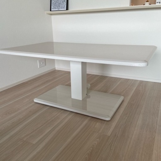 昇降式テーブル白