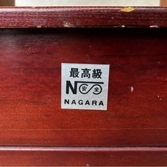 s0713601 踏み台 最高級 NAGARA レトロ 時代物 赤木 木製 木 昭和 アンティーク 事務用品 古道具 ヴィンテージ 書斎用 家庭用 2段式 中古品の画像