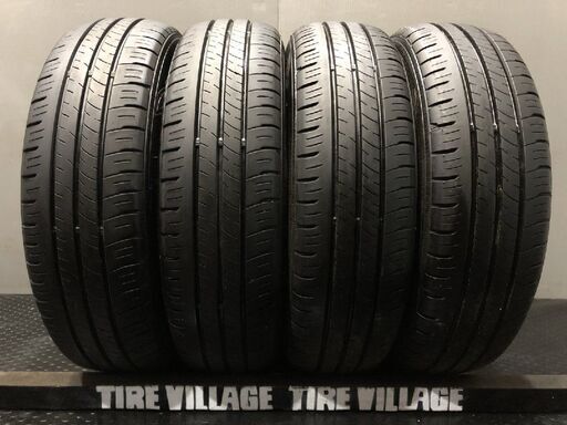 DUNLOP ENASAVE EC300+ 155/65R14 14インチ 夏タイヤ 4本 22～23年製 バリ溝 アルトラパン N-ONE モコ プレオ等　(KTE042)